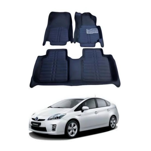 Black colour 5D Floor Matsfor prius