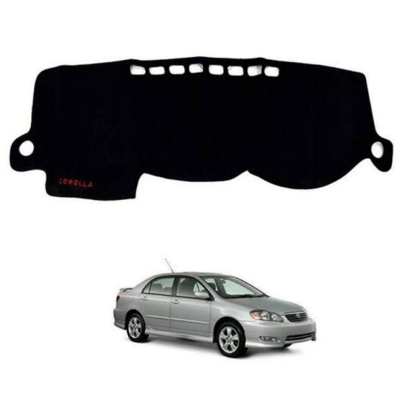 Black colour dashboard mat in carpet for corolla 2002-2008