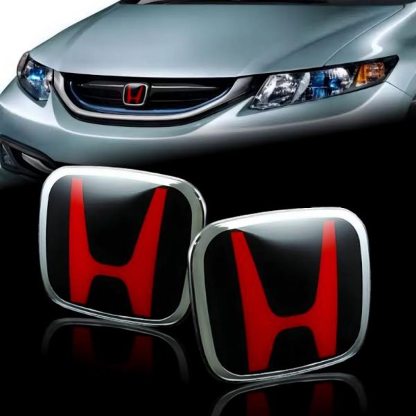 Honda Front back emblem red/black