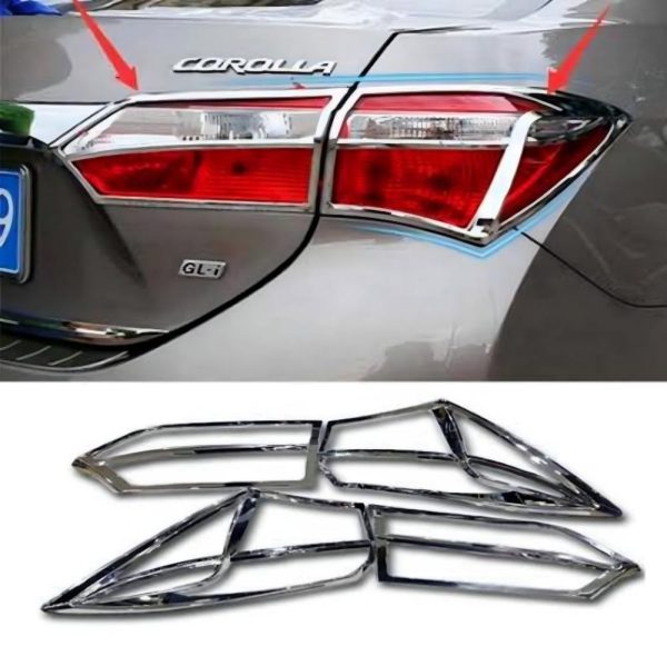 Rear lamp tail lights full chrome for corolla 2015,2016,2017,2018,2019,2020,2021,2022,2023,2024,2025
