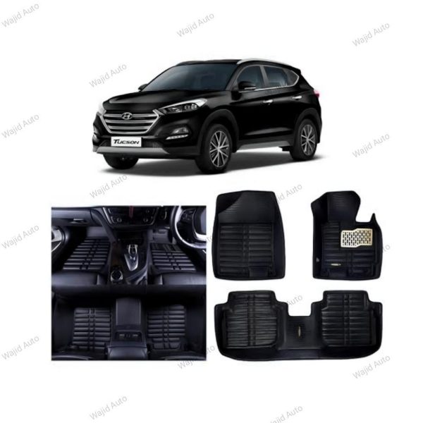 black colour 5D mats for hyundai tucson