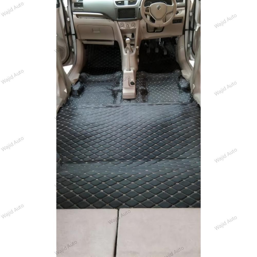 Black colour floor matt for car