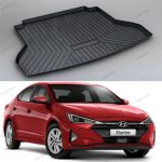 Black plastic trunk mat elantra