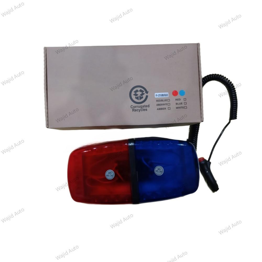 Red and blue police light for car roof