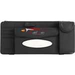 Black leather right tissue box