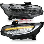 Headlights with original builtin led for honda civic 2016-2022