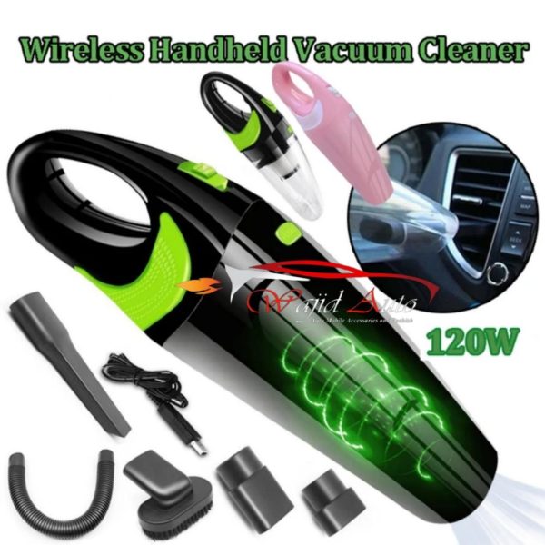 Wireless handheld vacuum cleaner in 120 watt for car and home use