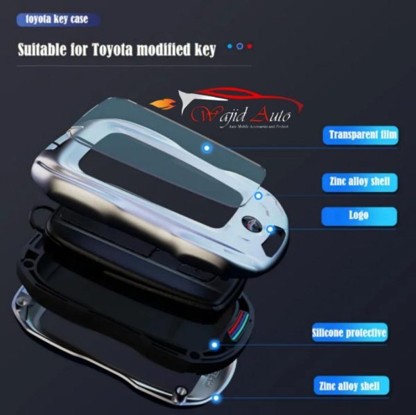car style zinc metal key case fortuner