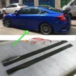 Carbon fiber side panel side splitters honda civic x