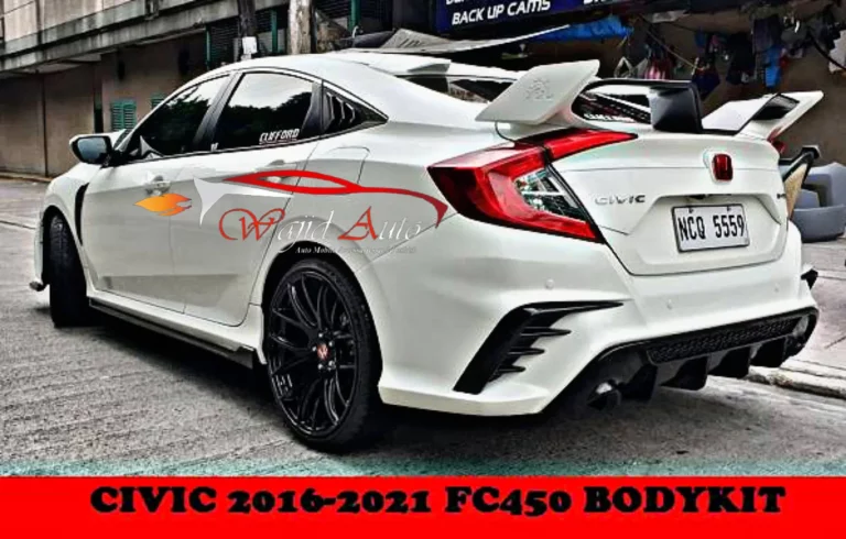 Fc 450 bodykit rear view for honda civic x 2016,2017,2018,2019,2020,2021