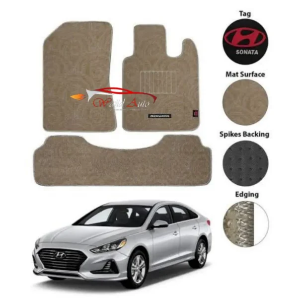 Hyundai sonata 2021,2022,2023,2024 carpet floor mats skin colour