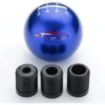 Gear Knob Aluminium round ball blue