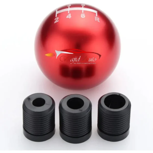 Gear Knob Aluminium round ball red