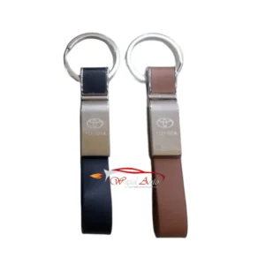 Leather syrap key chain Metal logo