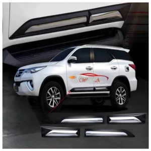 Fortuner door molding with chrome