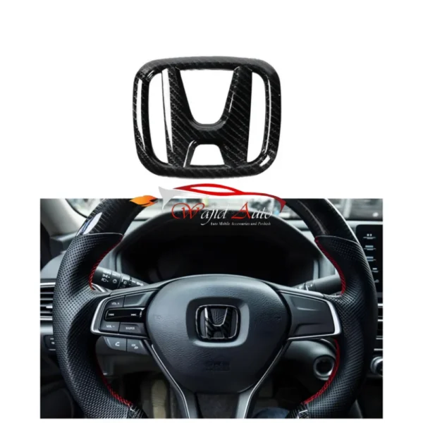 Honda Steering logo carbon fiber