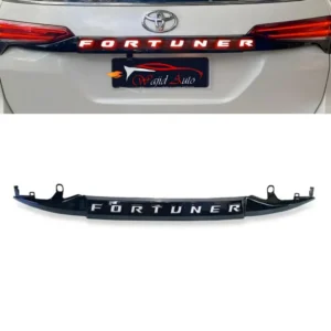 Toyota fortuner 2016-2021 trunk garnish black with led