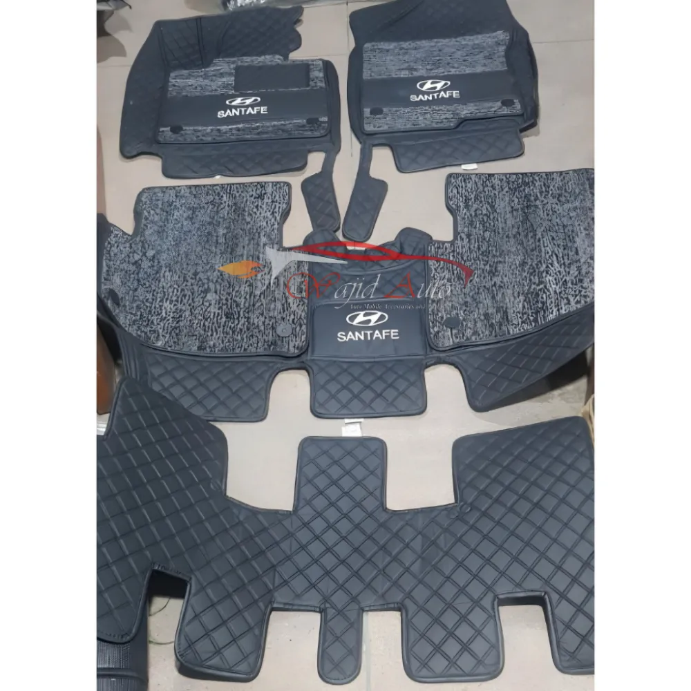 Hyundai Santa Fe 9D luxury floor mats 4pc