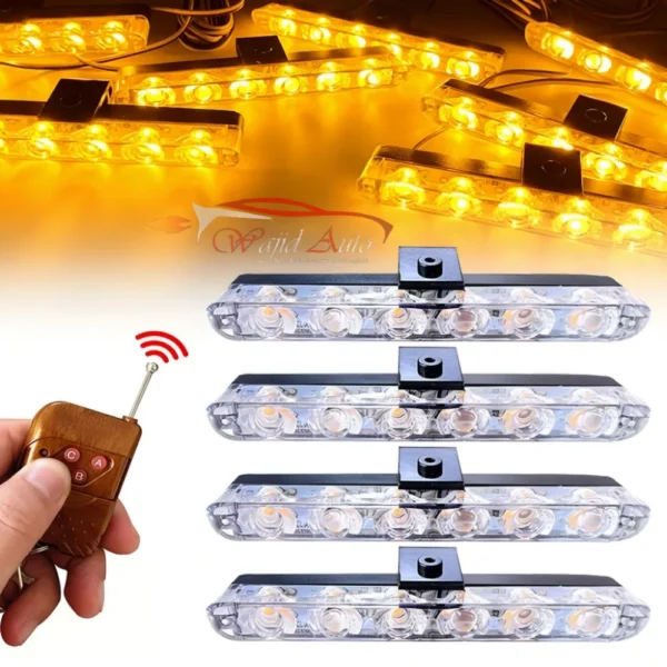 Universal Car Grill Strobe Light amber colour