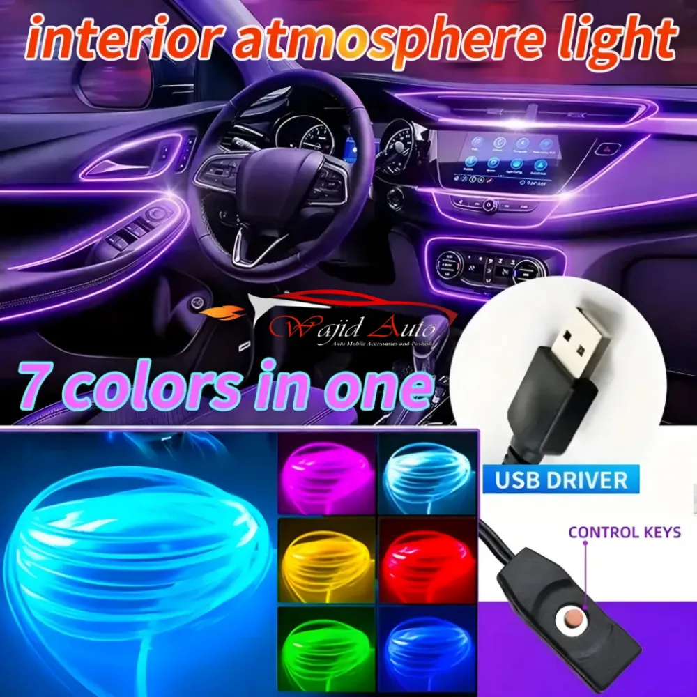 Interior dashboard neon light colour changing