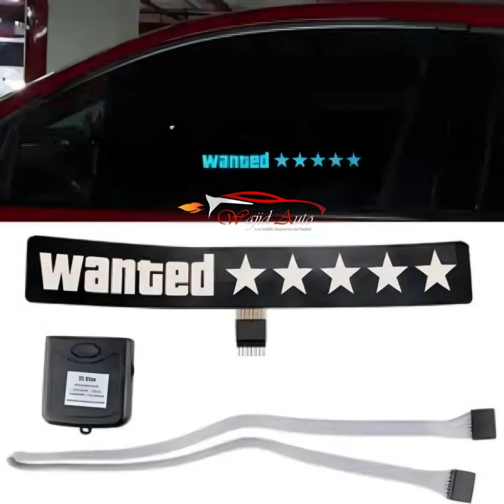 windshield electric 5 star wanted emblem