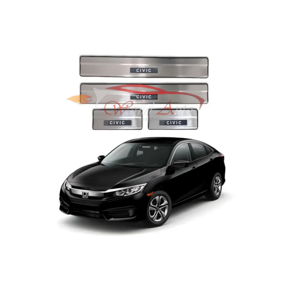 Honda Civic X metal led sill plates