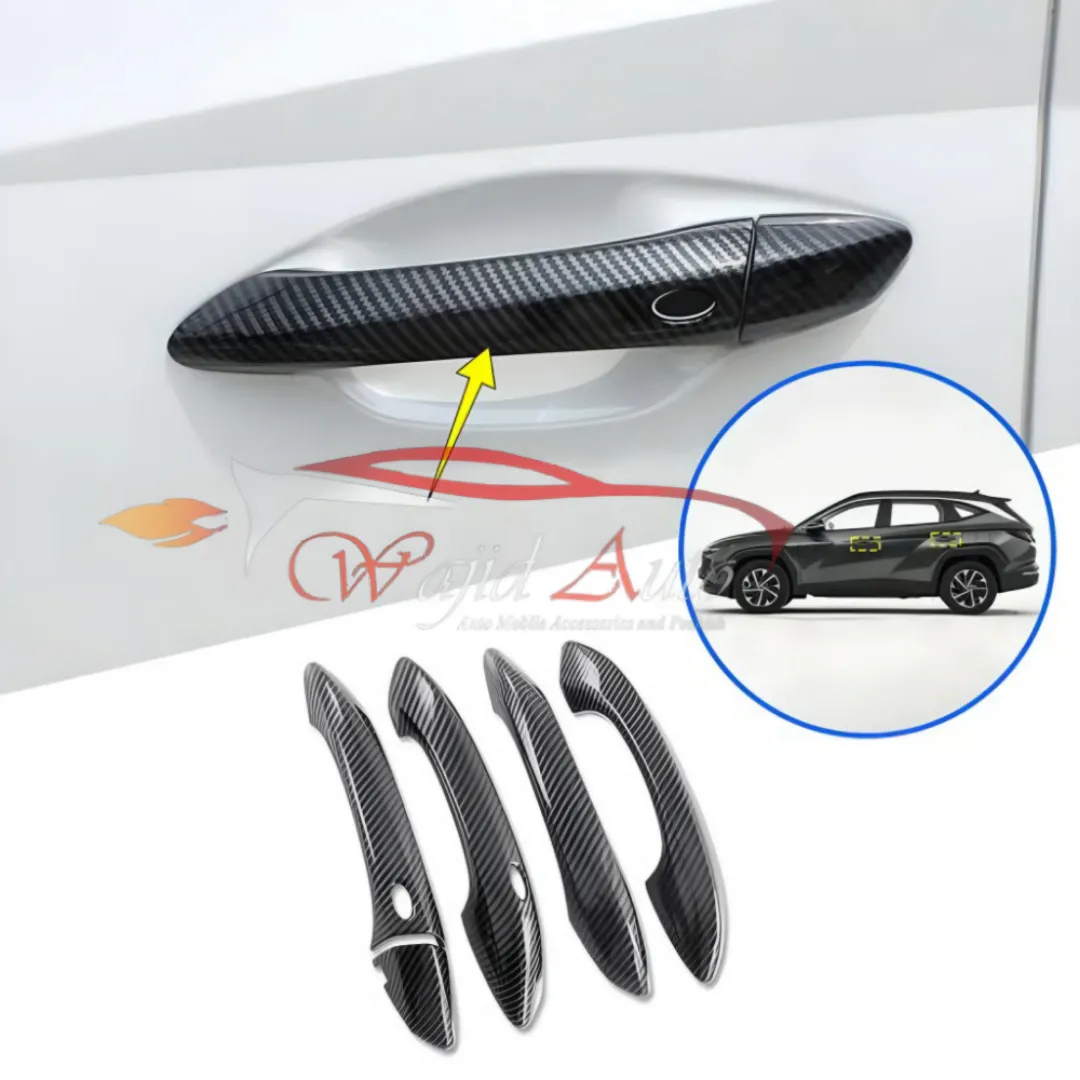 Hyundai tucson door handle cover carbon fiber