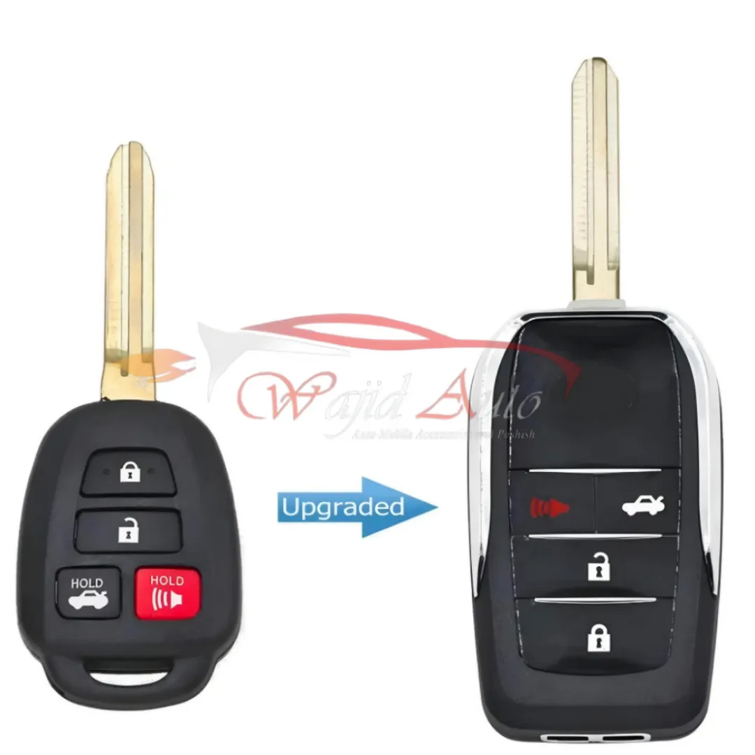 Toyota new style 4 button key shell