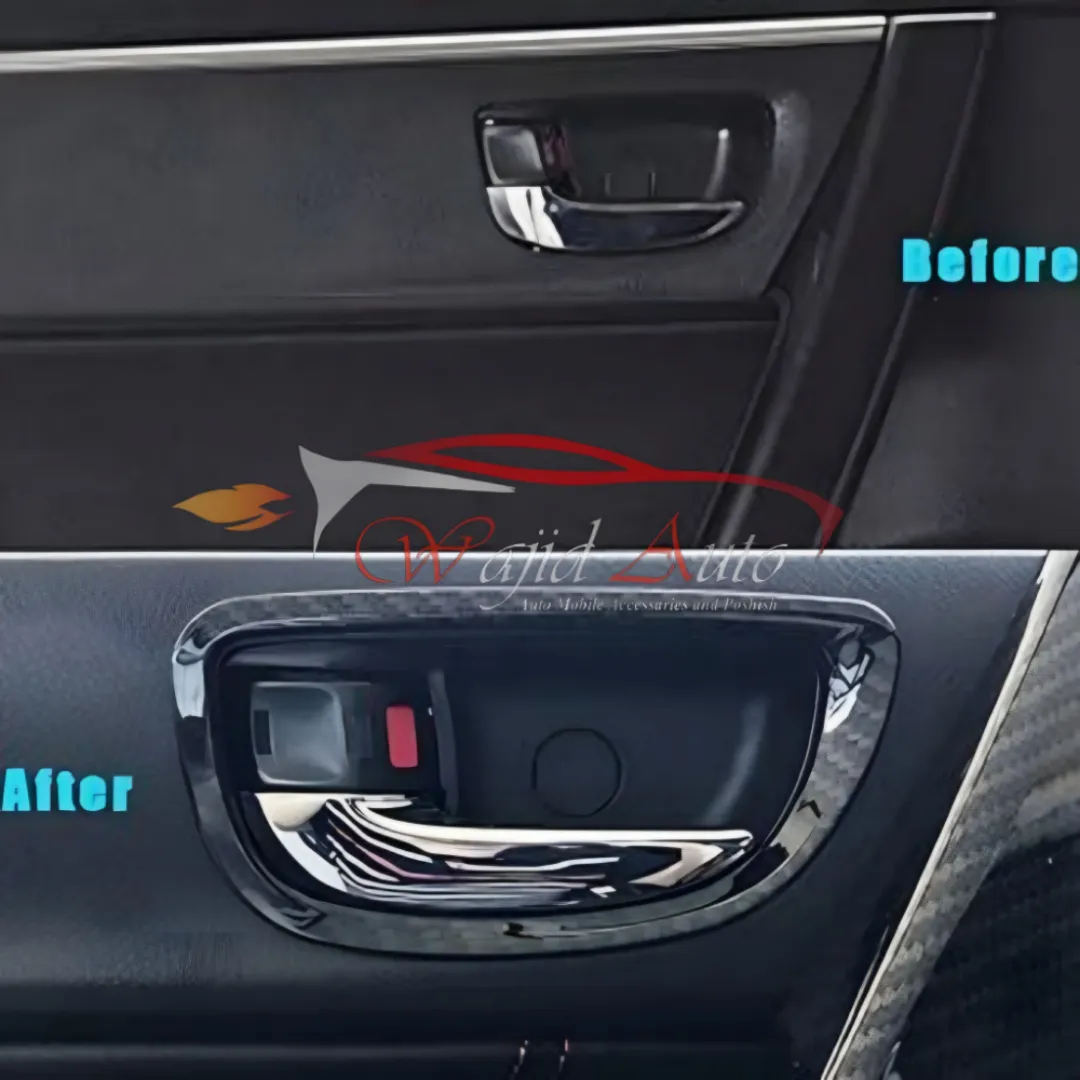 Toyota corolla 2015-2024 interior door handle outer trim carbon