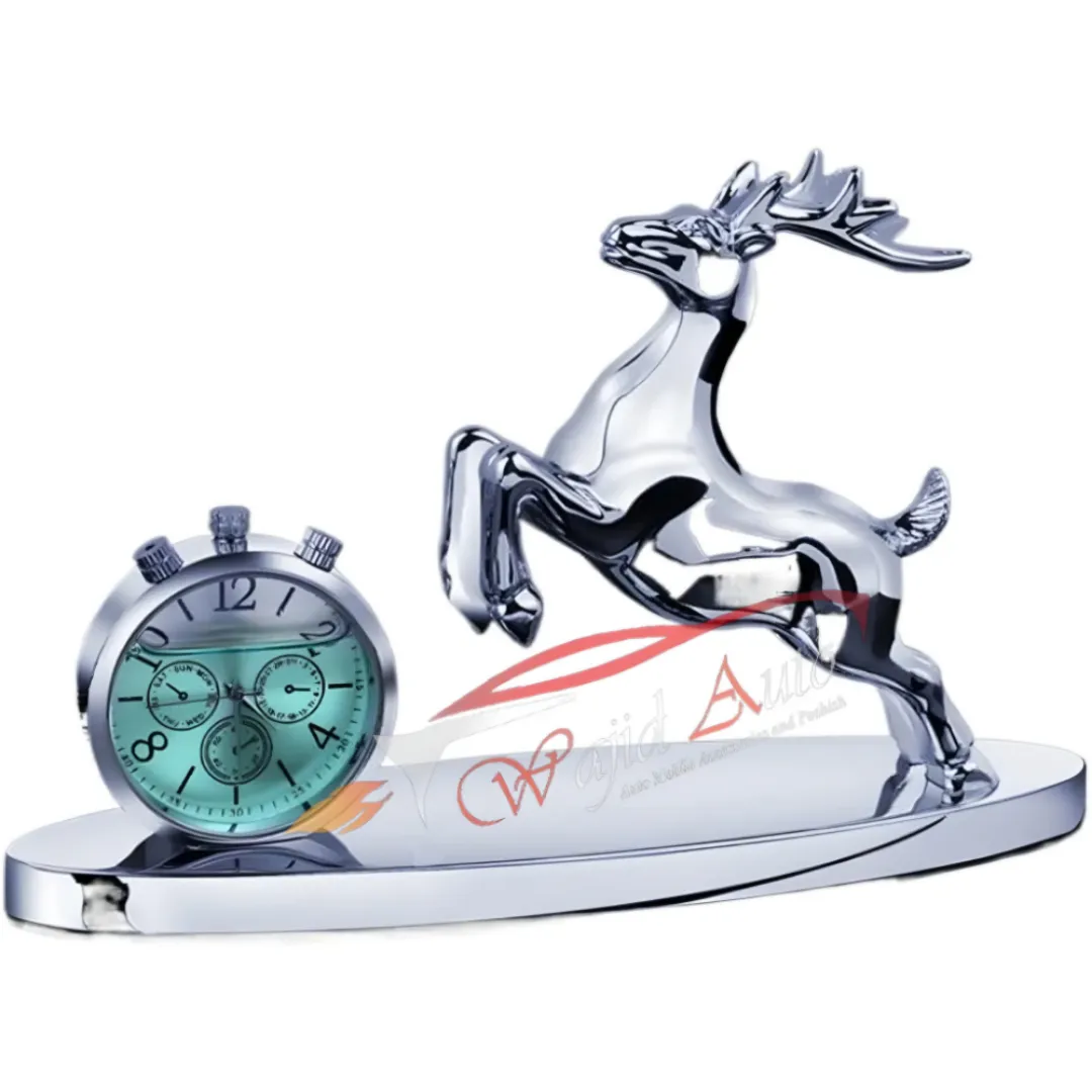 Alloy deer decoration with clock perfume home