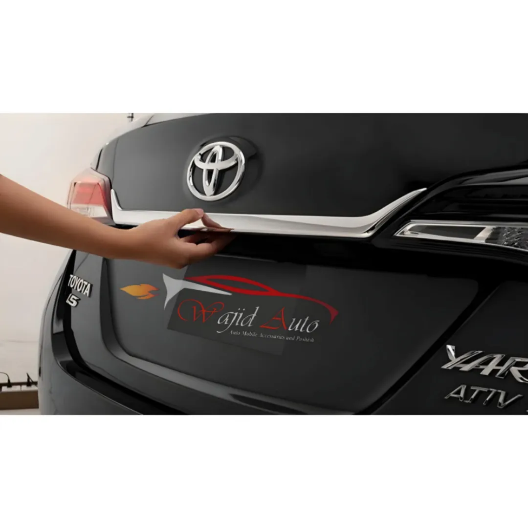 trunk chrome trim toyota yaris