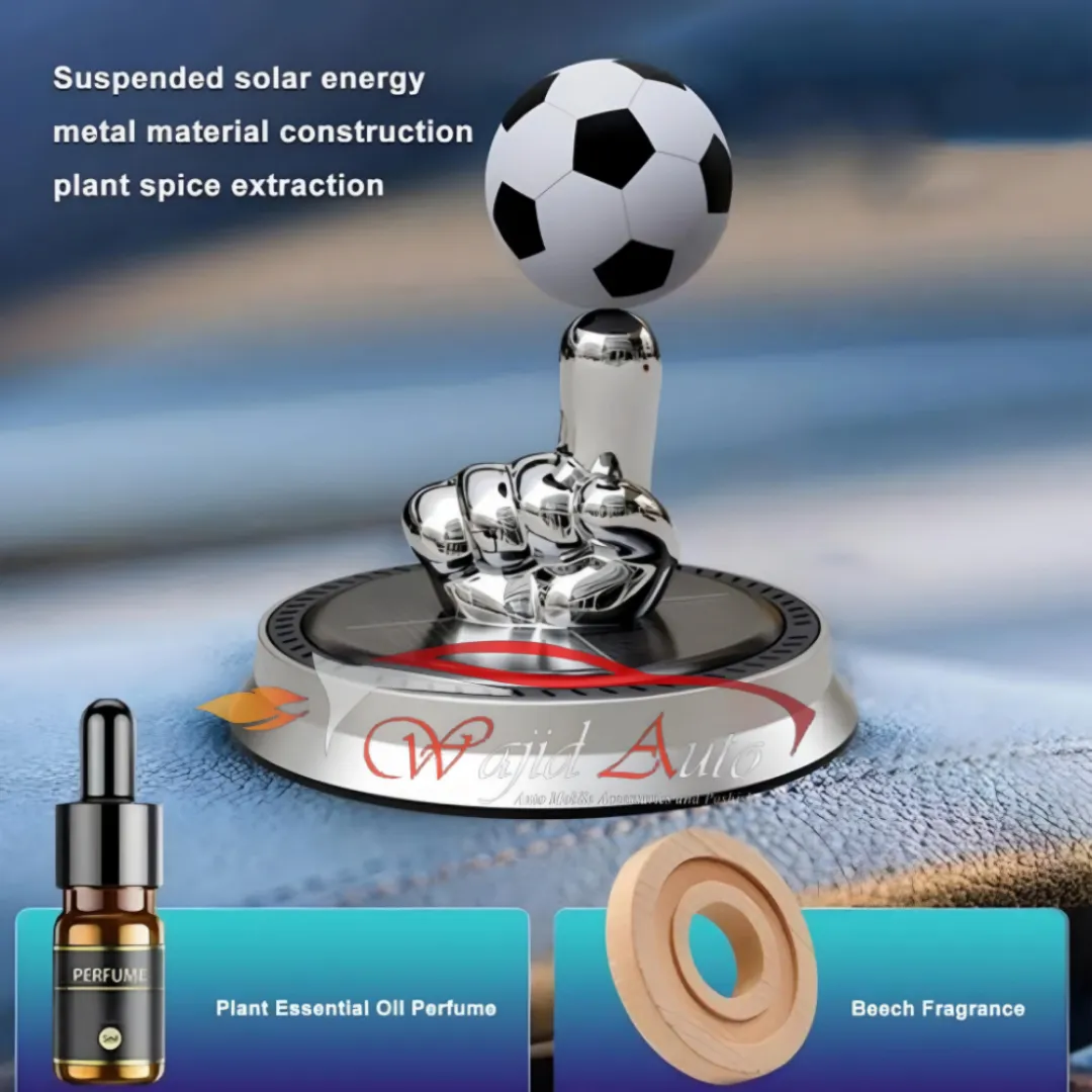 Solar rotating football car perfume