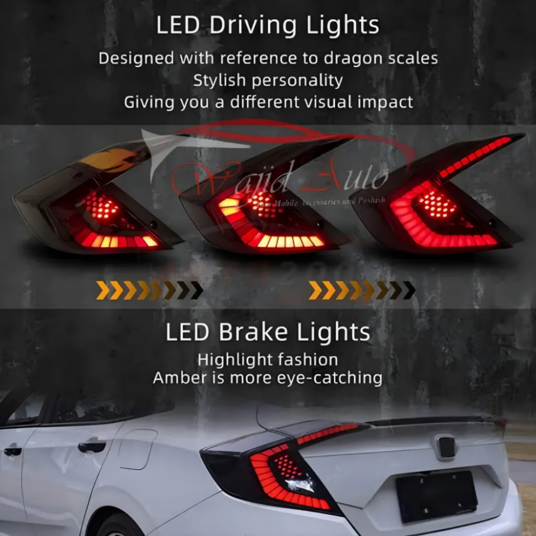 Tail lights new version v7 honda civic 2016-2022 x