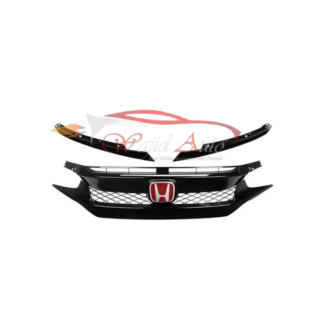 Type r front grill honda civic x with logo