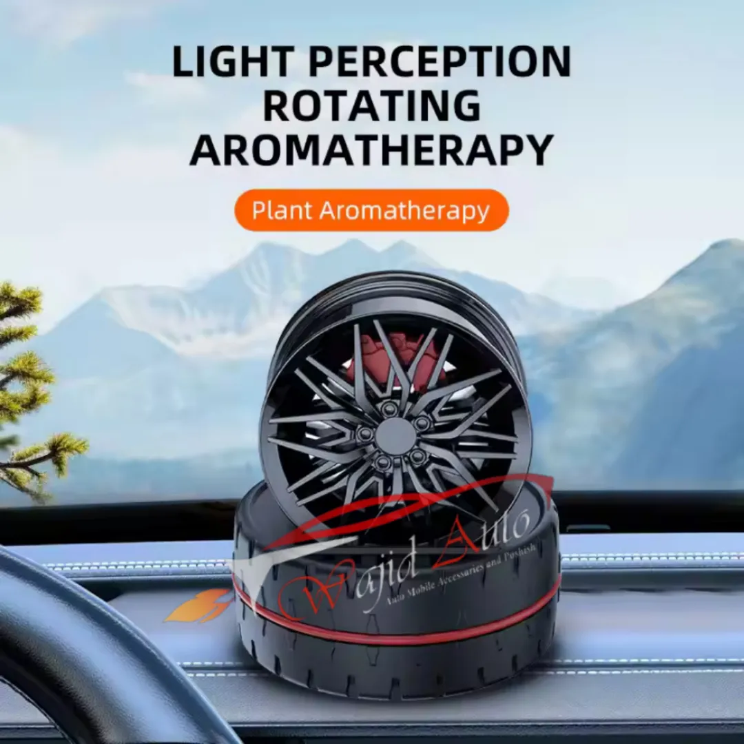 solar powered wheel moving car perfume