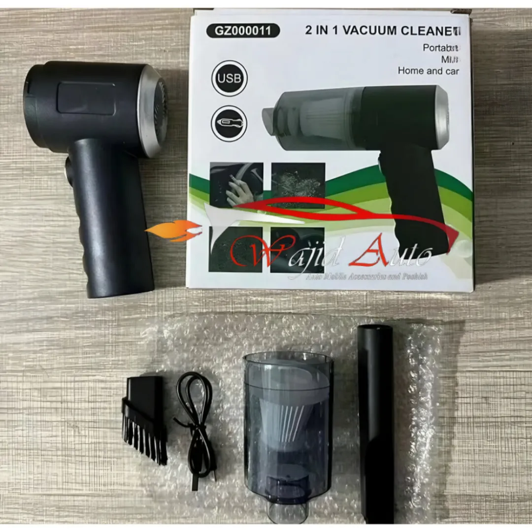 Mini portable car vacuum cleaner 2in1