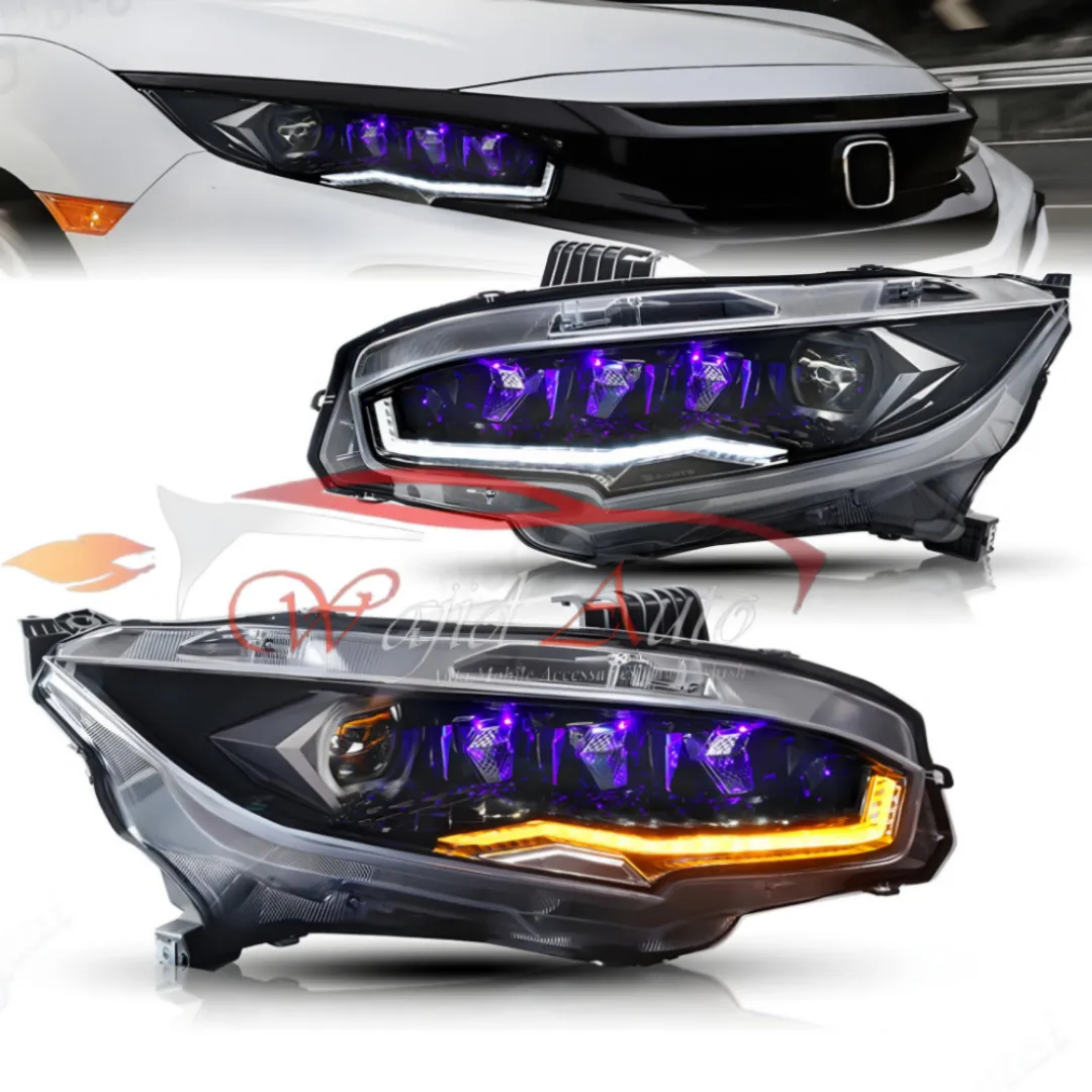 Honda civic x hed lights transformer style