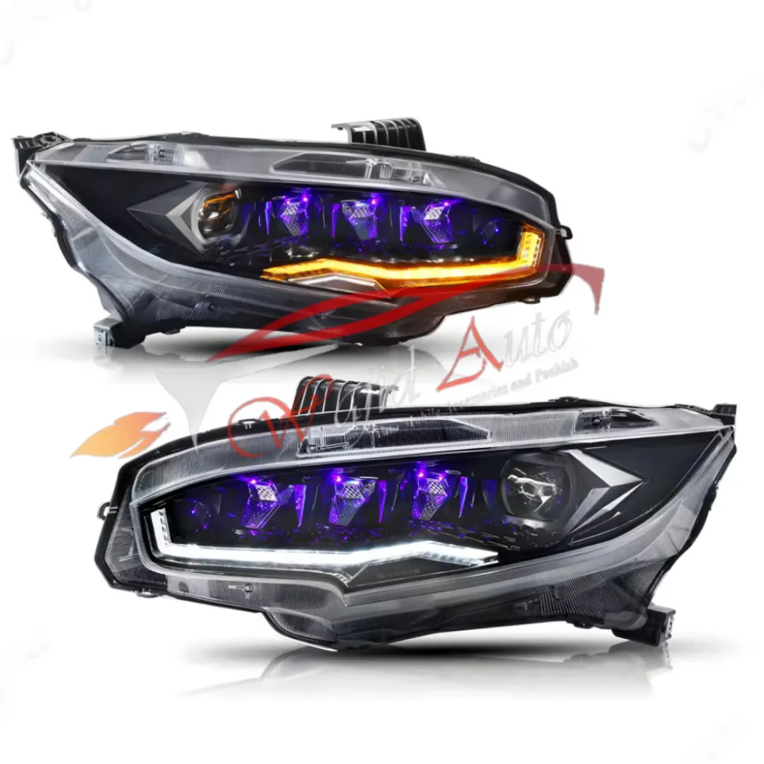 Transformer style head lights honda civic x 2016,2017,2018,2019,2020,2021