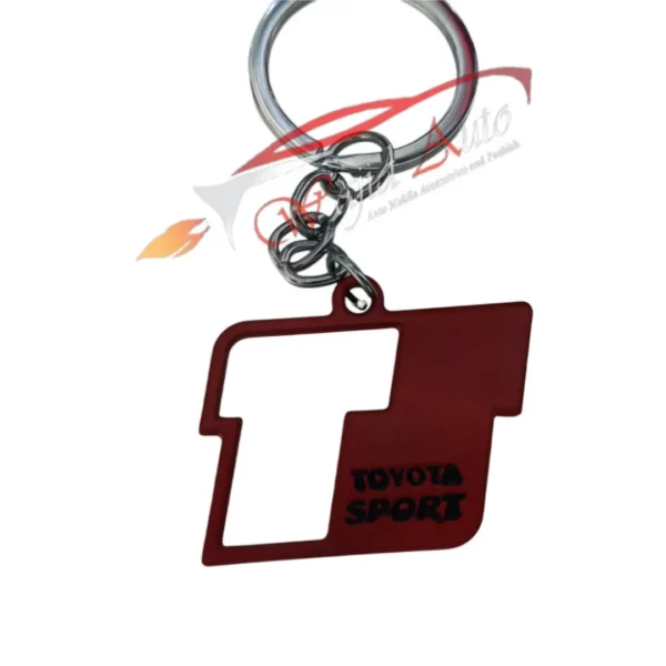 Toyota sport red metal key chain