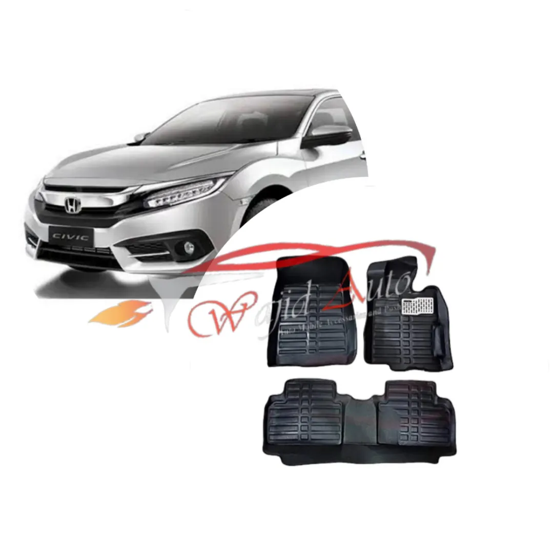 Honda Civic X 2016,2017,2018,2019,2020 5d floor mats black