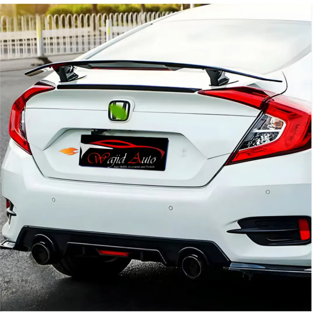 Wing tail spoiler with led honda civic x 2016,2017,2018,2019,2020