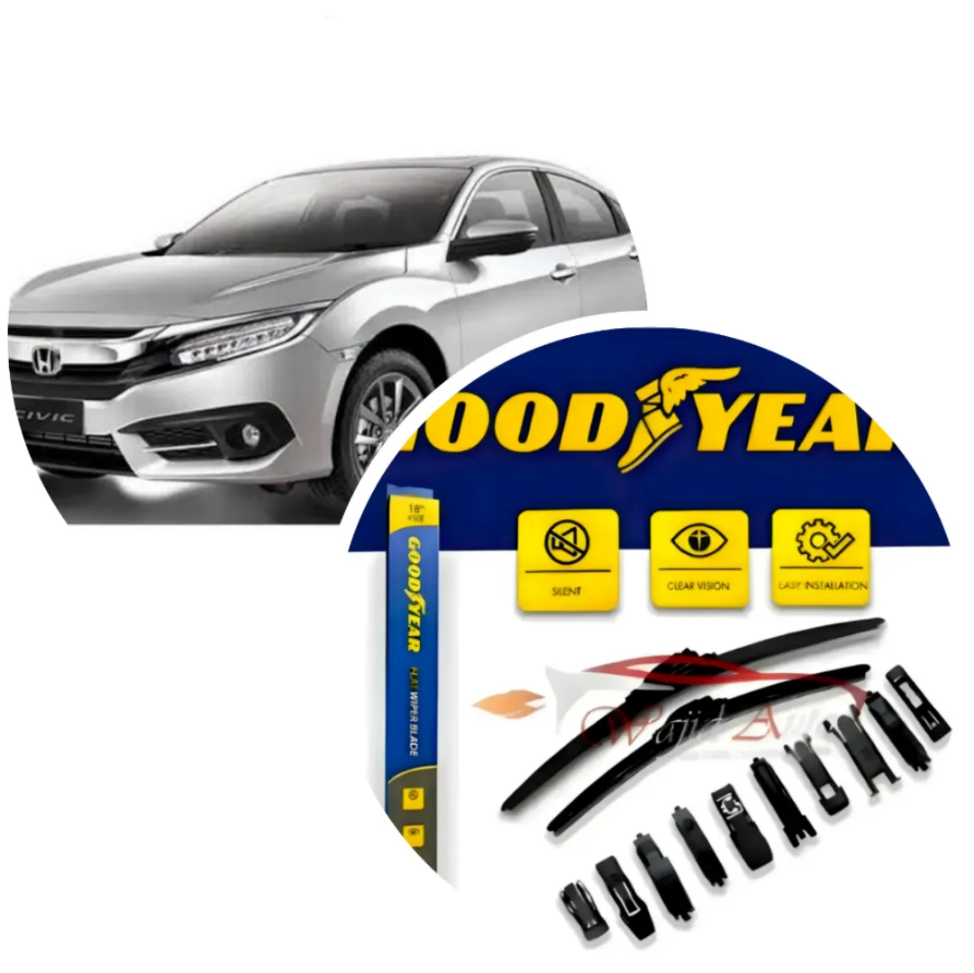 honda civic x 2016,2017,2018,2019,2020,2021 goodyear wiper blades viper blades