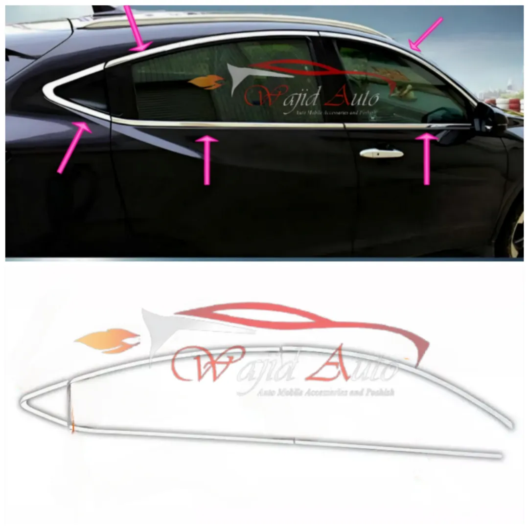 honda vezel chrome window trim kit 10 pcs