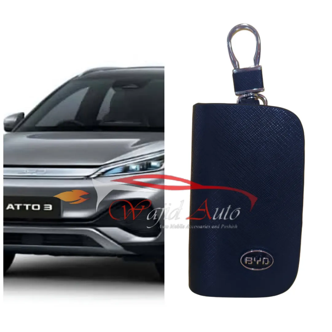 BYD Leather Zipper Key Pouch Premium Quality