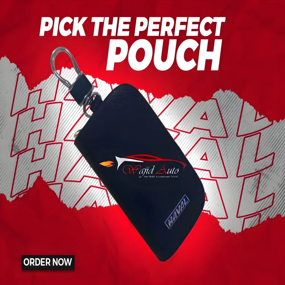Haval leather zipper remote pouch