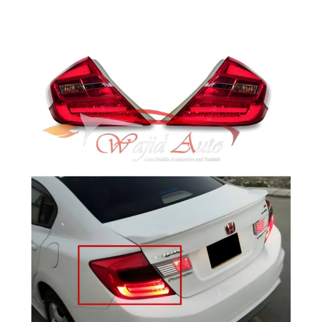 Honda Civic 2012-2015 taiwan tail lights red smoke