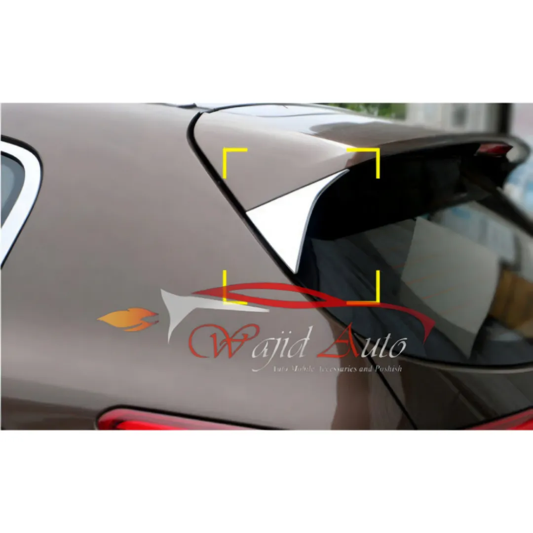 Kia sportage 2020,2021,2022,2023,2024 rear spoiler trim chrome and carbon