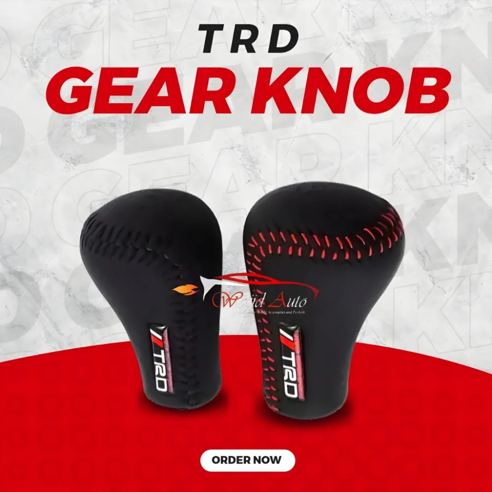 TRD leather black Gear knob