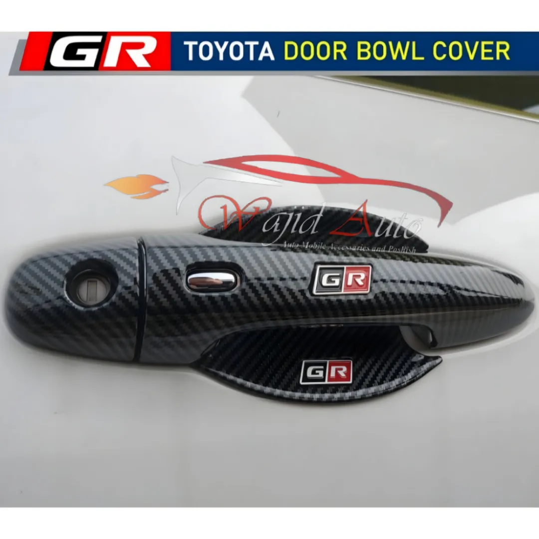 Toyota revo gr door handle with bowl carbon fiber