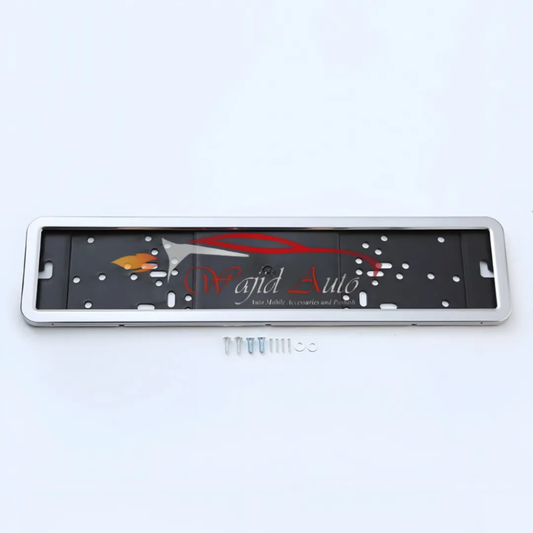 license number plate frame chrome big size